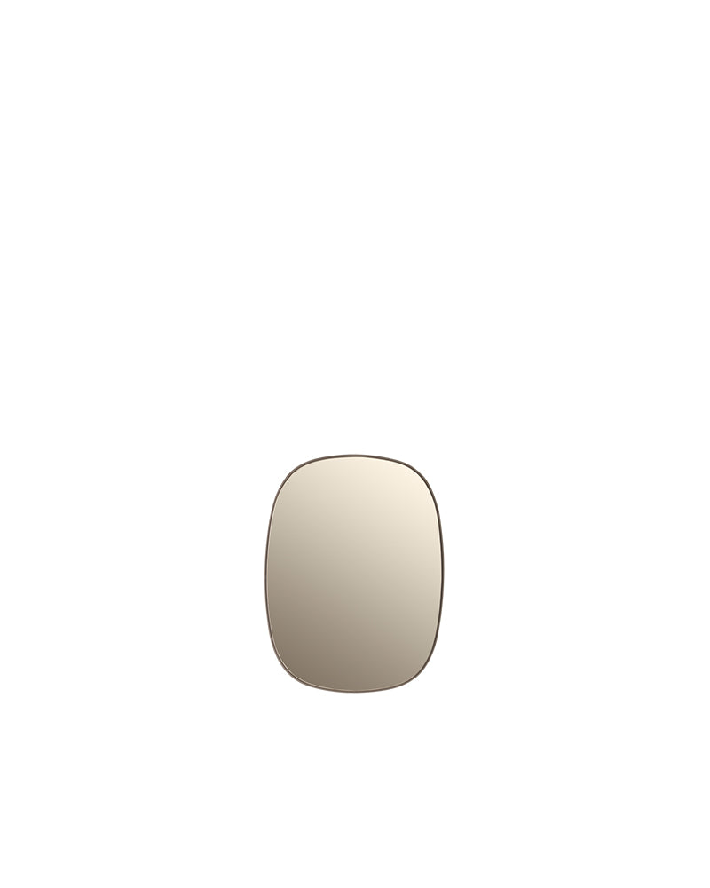 Framed pequeno - Espelho de parede taupe - Vidro taupe