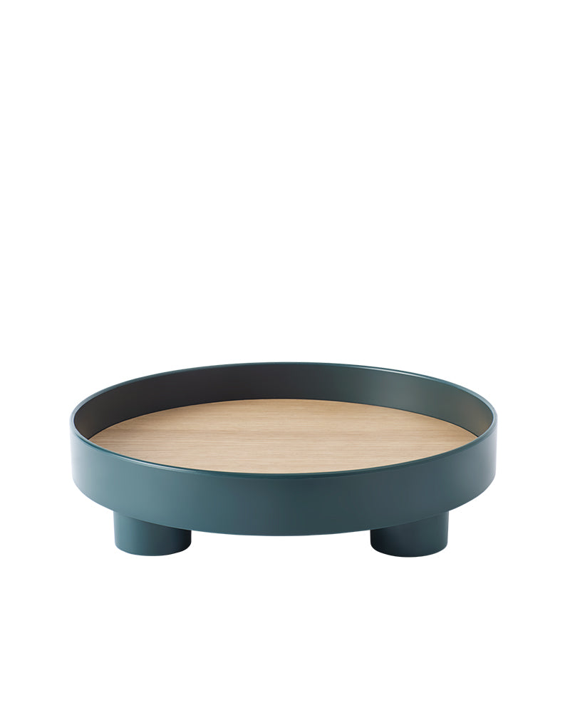 Platform - Tabuleiro de servir verde com placa de carvalho