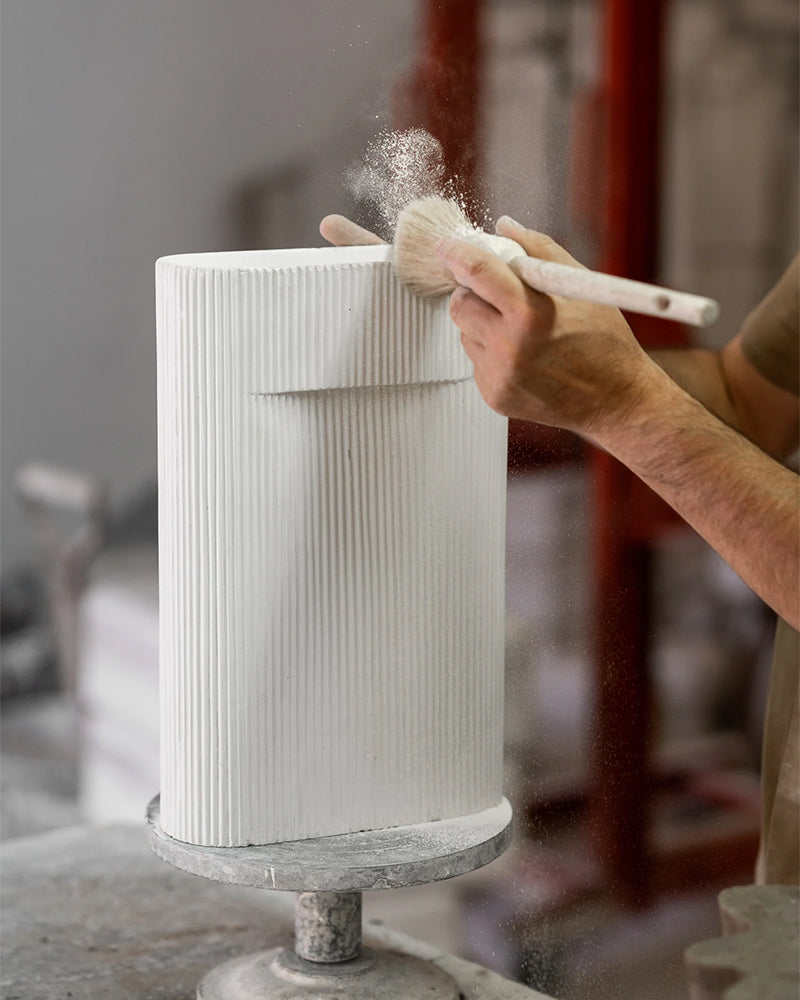 Ridge - Vaso de flores bege 48,5cm