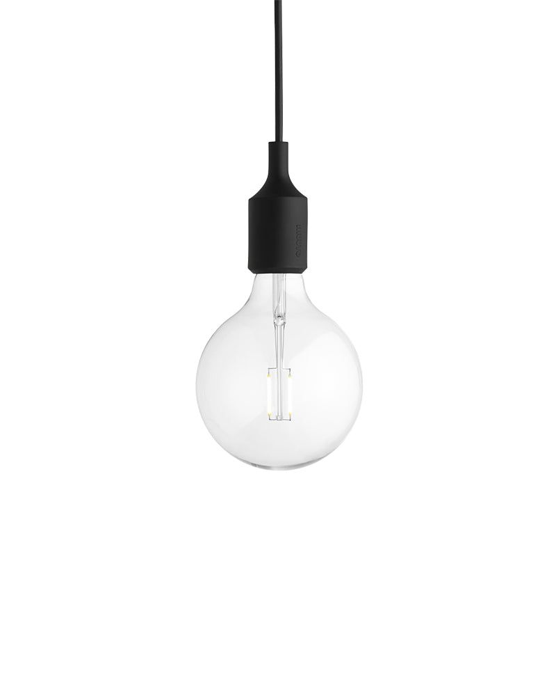 E27 LED - Candeeiro de teto preto