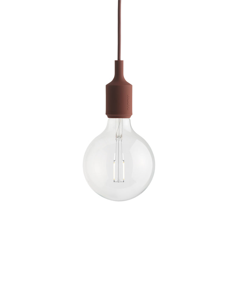 E27 LED - Candeeiro de teto vermelho escuro