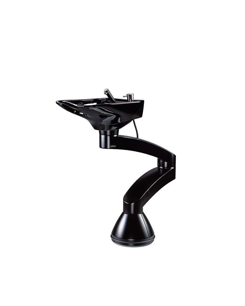 Contura swing PLUS - Lavatório com coluna preto - Cuba preta