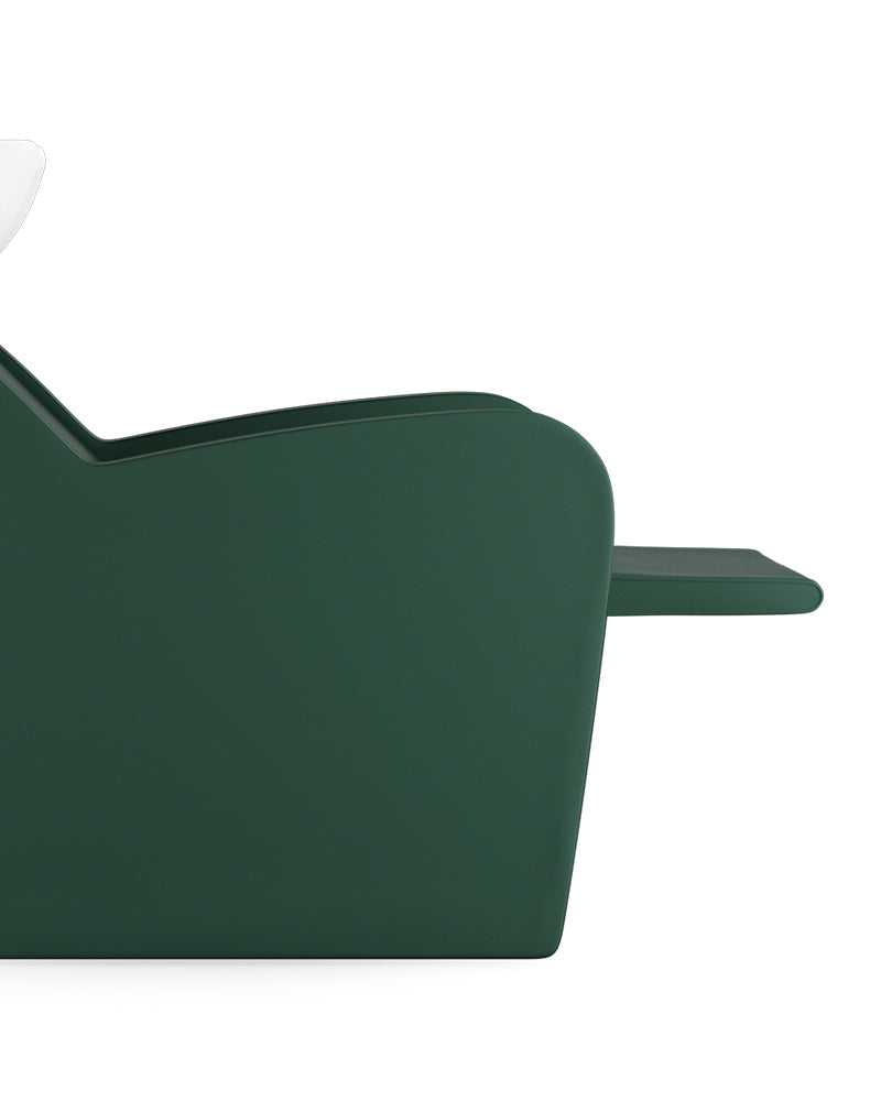Fredda II - Lavatório com massagem verde com cuba branca