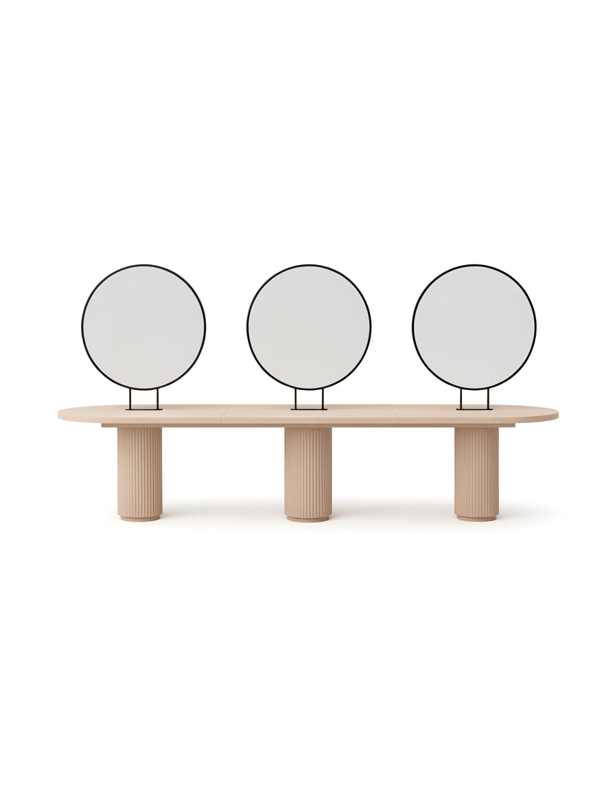 Island Beige - Posto de cabeleireiro independente cor areia com 6 lugares para clientes