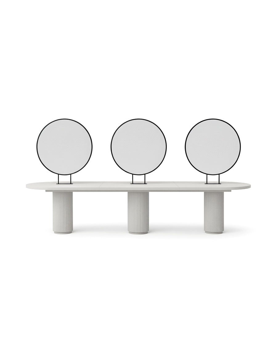 Island Grey - Posto de cabeleireiro independente cinzento com 6 lugares para clientes