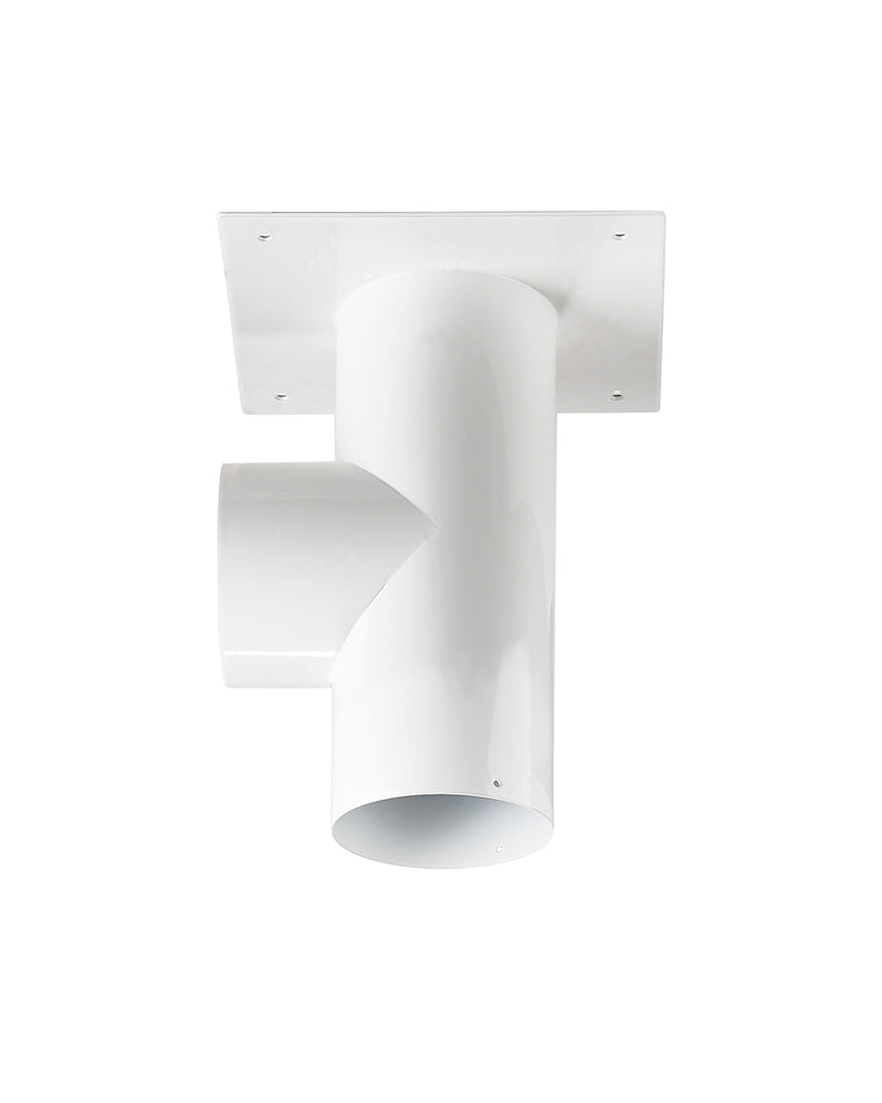 Suporte de teto branco para braço de extração