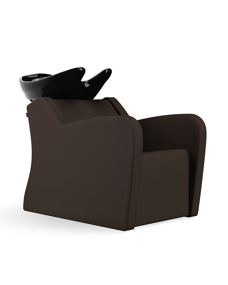 Fredda II - Lavatório com massagem castanho com cuba preta
