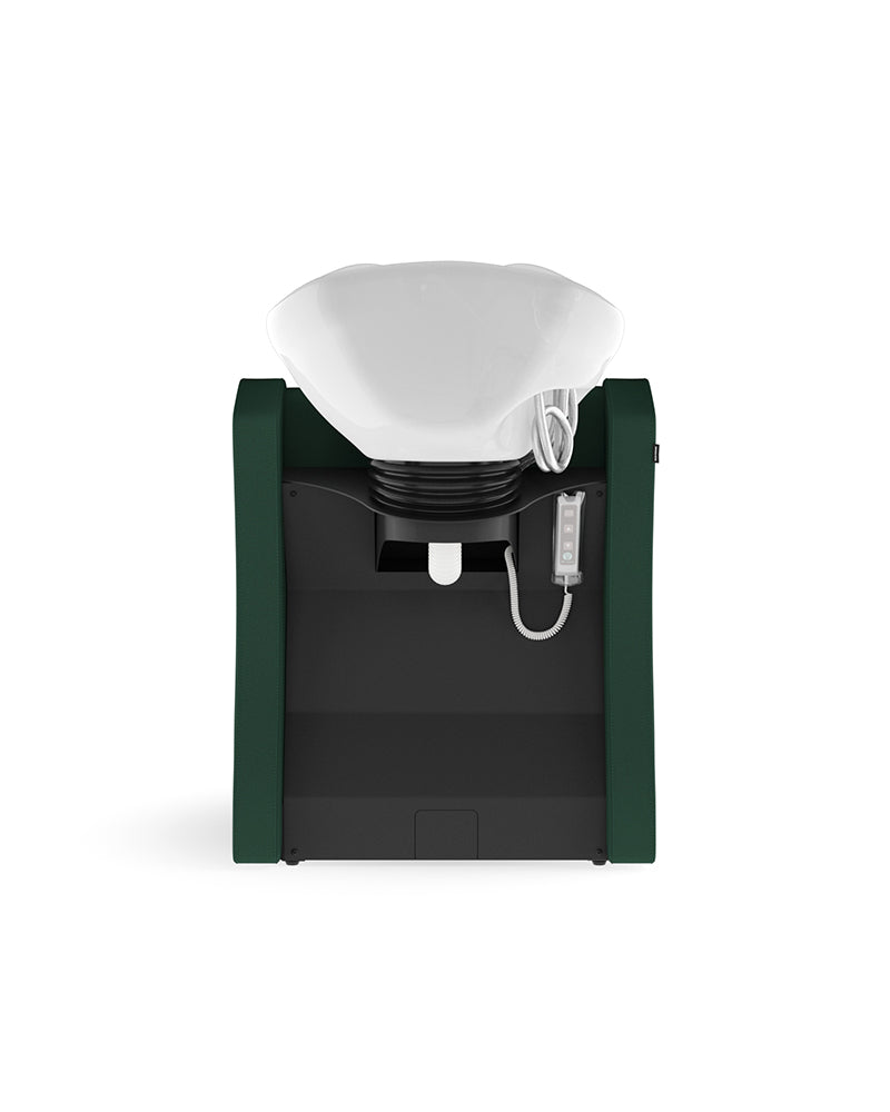 Fredda II - Lavatório com massagem verde com cuba branca