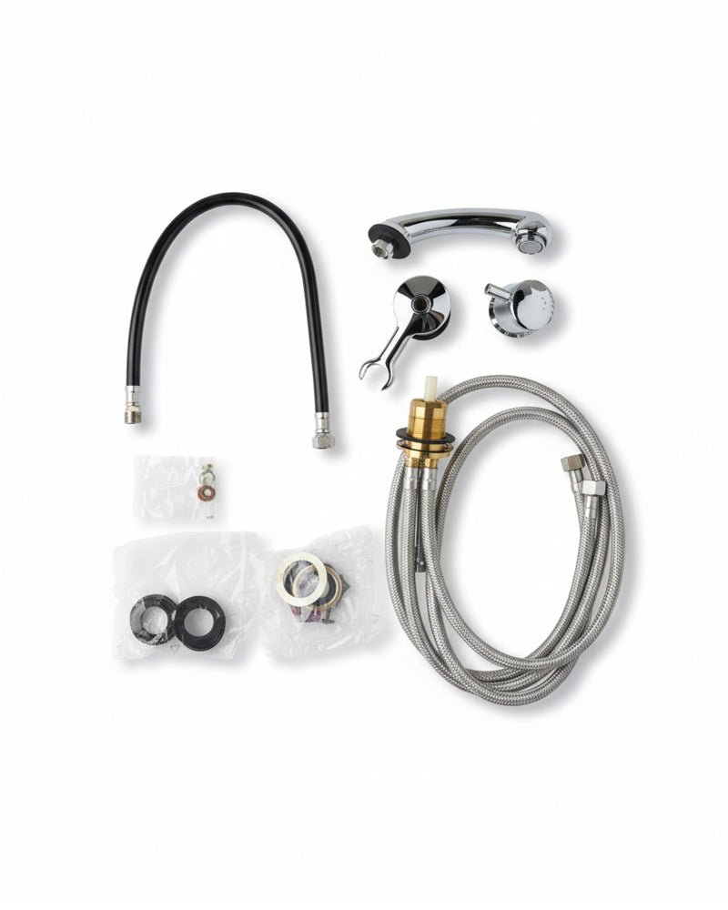 Misturador cromado - conjunto completo com aqua-stop