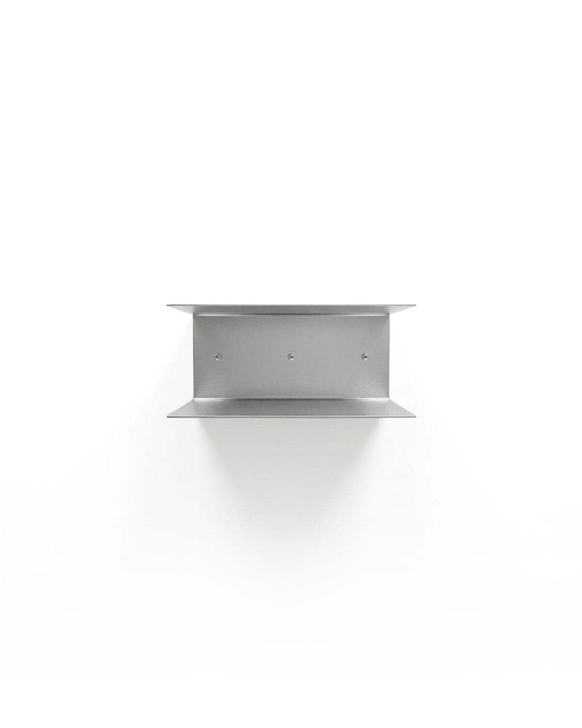 Stack Steel - Prateleira dupla para posto de cabeleireiro em aço inox escovado