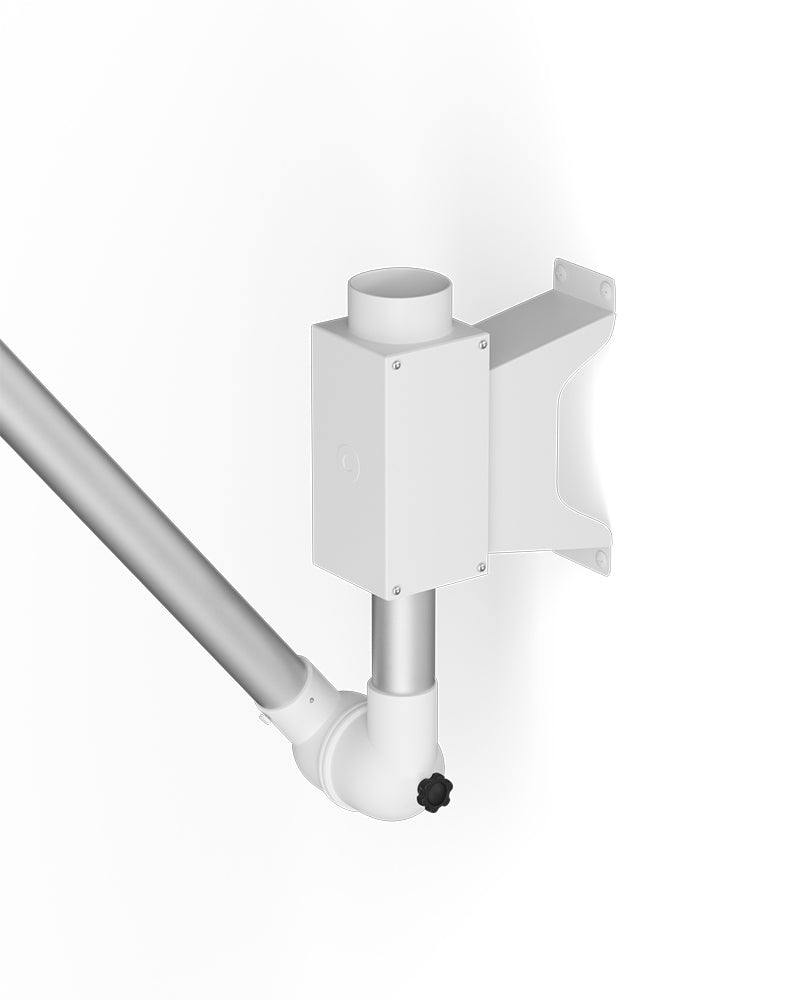 Braço de extração branco - Extração pontual para parede