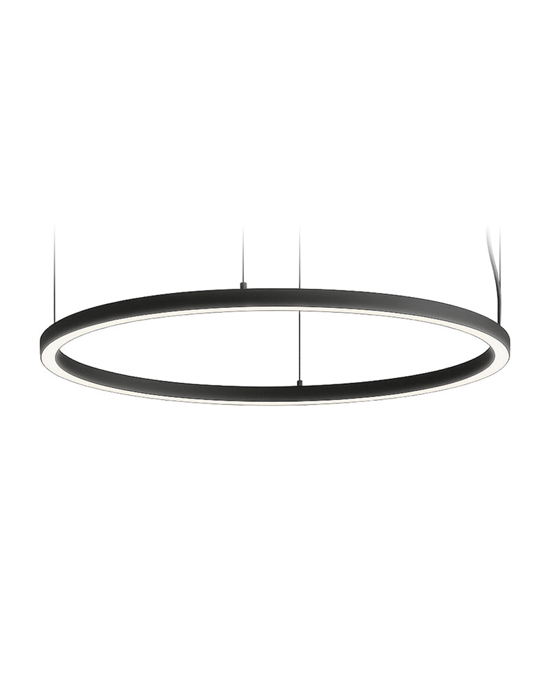 Sun Circle LED - Iluminação profissional preta redonda - ø100cm