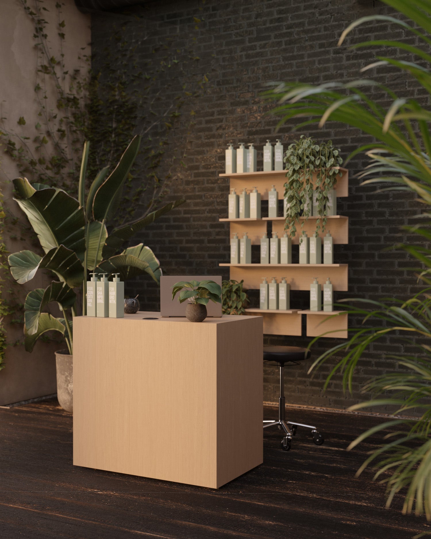 Display Oak - Prateleira 61cm com padrão de carvalho