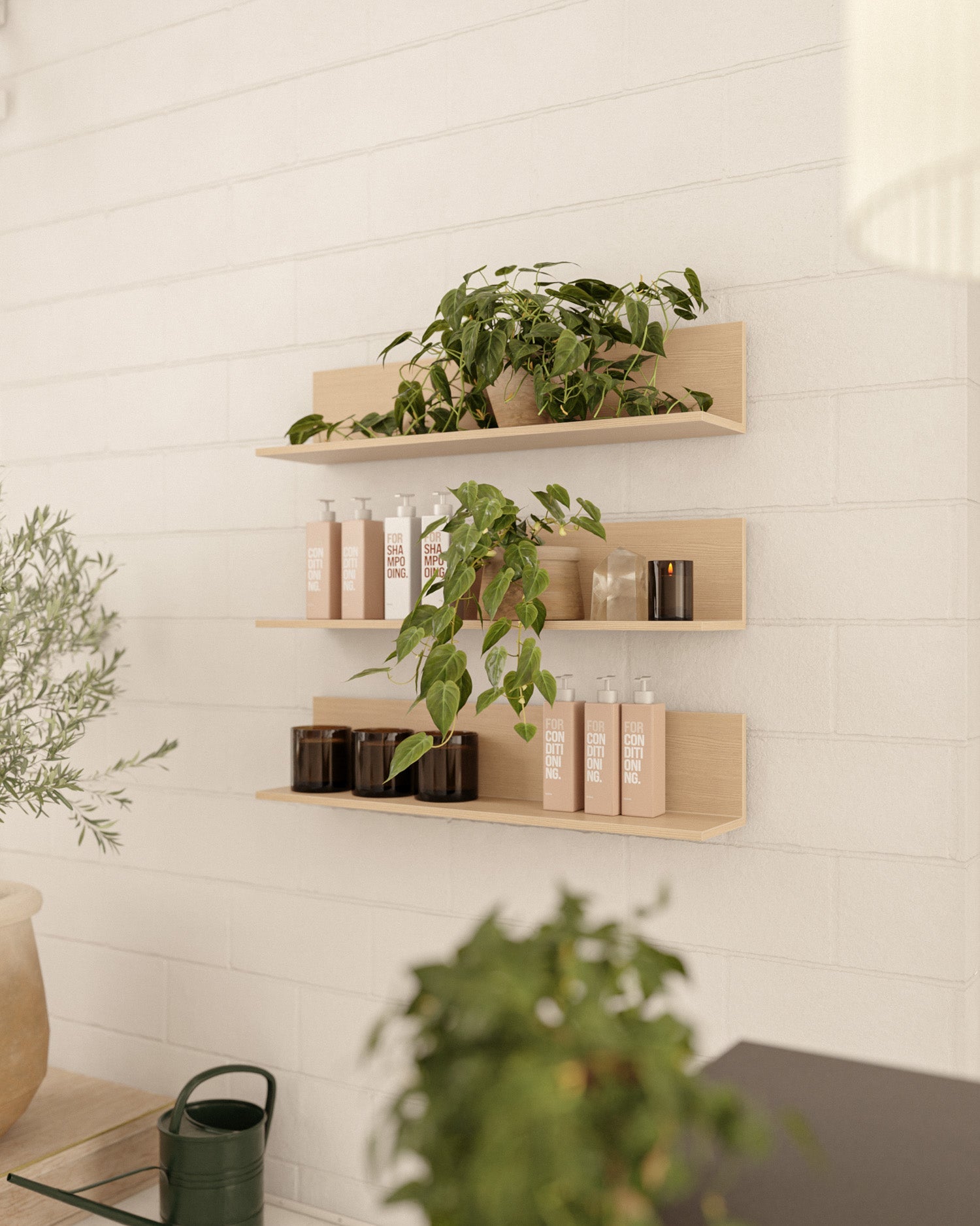 Display Oak - Prateleira 98cm com padrão de carvalho