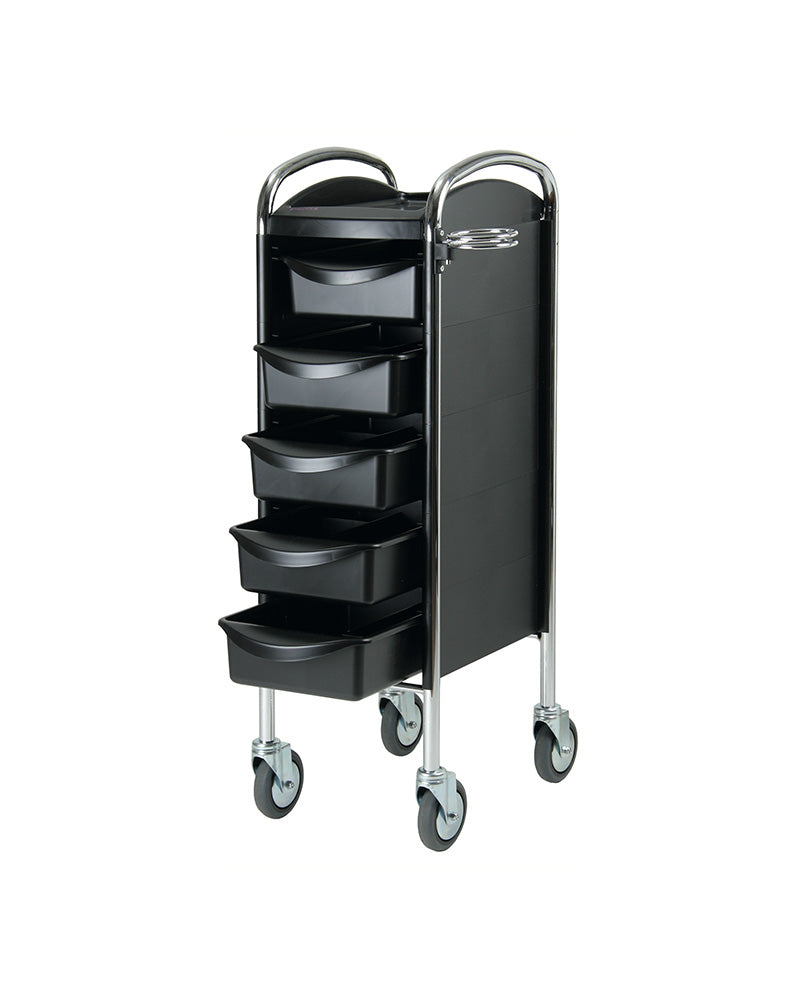PICCOLO 6002 - Carrinho auxiliar preto - Estrutura cromada